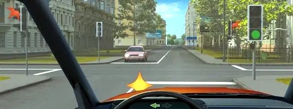 Иллюстрация к вопросу: Как Вам следует поступить при повороте налево?