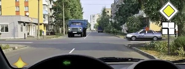Иллюстрация к вопросу: Кому Вы обязаны уступить дорогу при повороте налево?