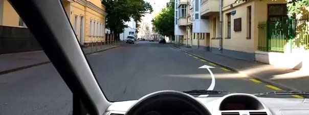 Иллюстрация к вопросу: Разрешается ли Вам поставить автомобиль на стоянку в этом месте?