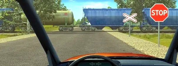 Иллюстрация к вопросу: В данной ситуации Вы должны остановиться: