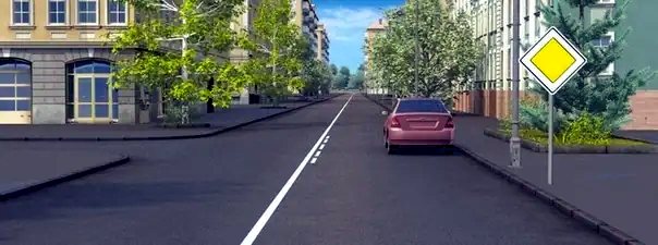 Иллюстрация к вопросу: Нарушил ли водитель автомобиля правила остановки?