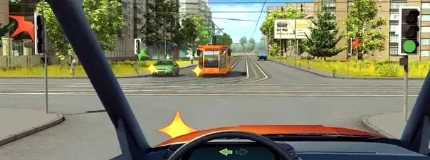 Иллюстрация к вопросу: Кому Вы обязаны уступить дорогу при повороте налево?