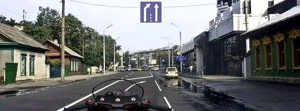 Иллюстрация к вопросу: Обязаны ли Вы в данной ситуации подать сигнал правого поворота?