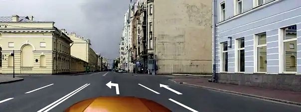 Иллюстрация к вопросу: При наличии данной разметки, нанесенной на полосе движения, Вам разрешено выполнить: