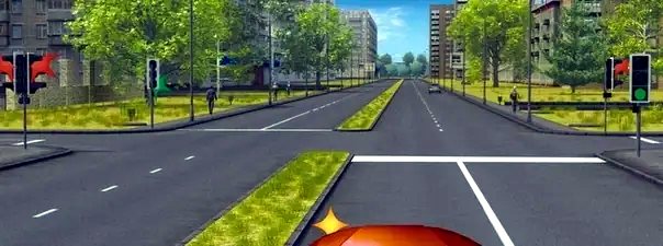 Иллюстрация к вопросу: Вы намерены повернуть налево. Ваши действия?