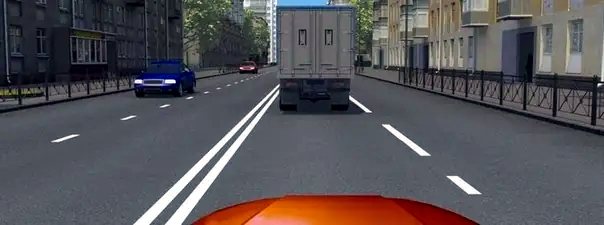 Иллюстрация к вопросу: О чем информирует Вас увеличение длины штриха прерывистой линии разметки?
