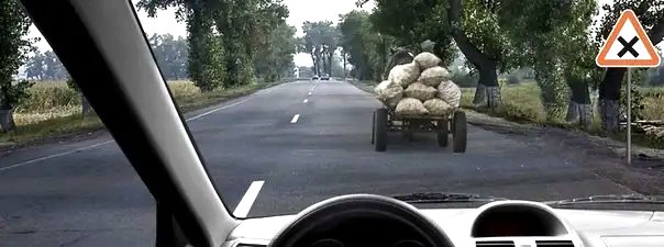 Иллюстрация к вопросу: Разрешено ли Вам выполнить обгон в данной ситуации?