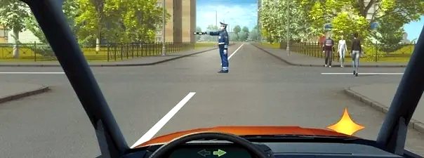 Иллюстрация к вопросу: Как следует поступить в этой ситуации, если Вам необходимо повернуть направо?