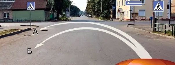Иллюстрация к вопросу: Разрешается ли Вам выполнить разворот?
