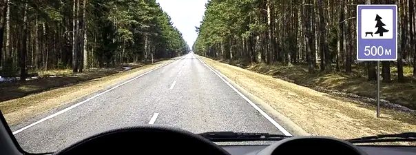 Иллюстрация к вопросу: В каком месте на данном участке дороги Вам разрешено поставить автомобиль на длительную стоянку?