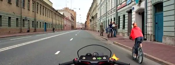 Иллюстрация к вопросу: При съезде с дороги на прилегающую справа территорию, Вы: