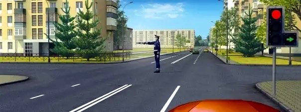 Иллюстрация к вопросу: Вам разрешается движение: