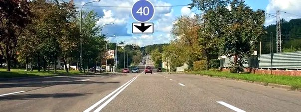 Иллюстрация к вопросу: В чем особенность скоростного режима на этом участке дороги?