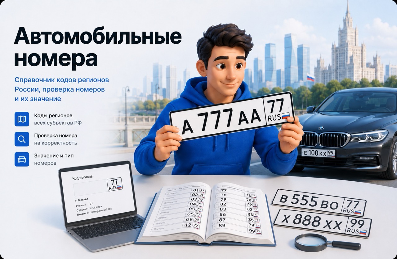 Автомобильные номера и регионы